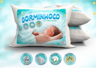 Travesseiro de Bebe Baby Bello Dorminhoco 40x30