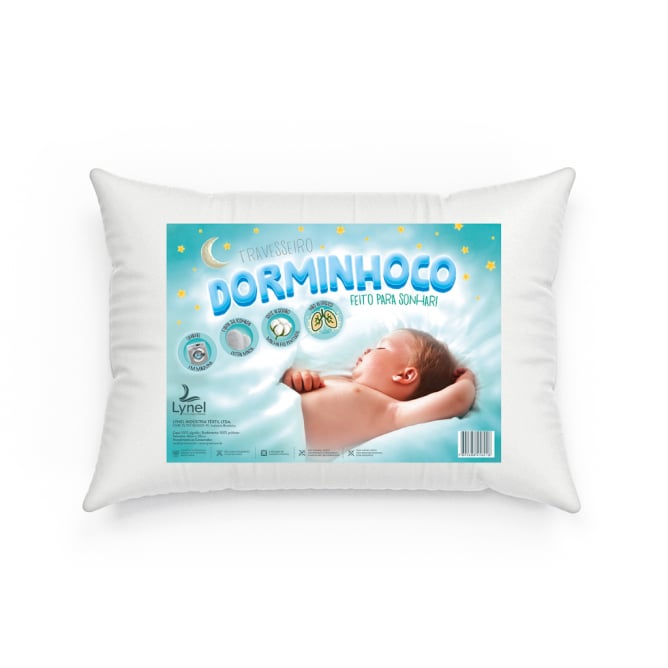 Travesseiro de Bebe Baby Bello Dorminhoco 40x30